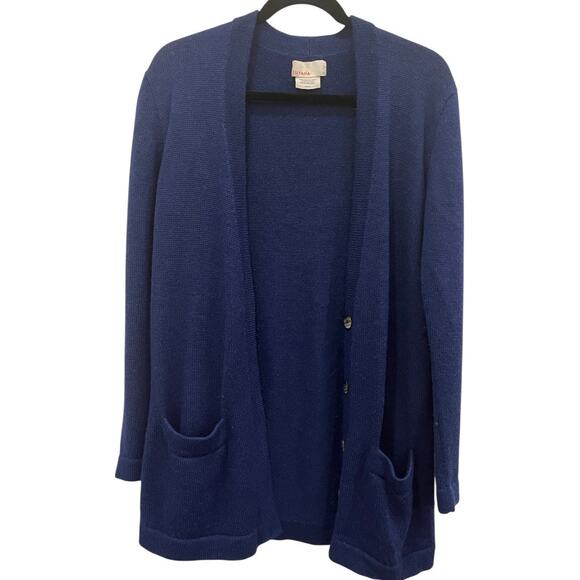 Cuyana Blue Alpaca Cardigan Size Small - Picture 2 of 4